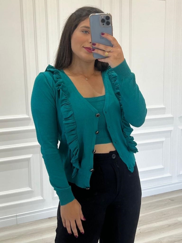 Blusa verde petroleo cheap