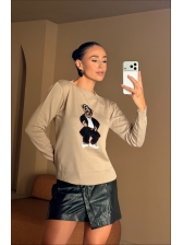 BLUSA URSO LAUREN - AREIA