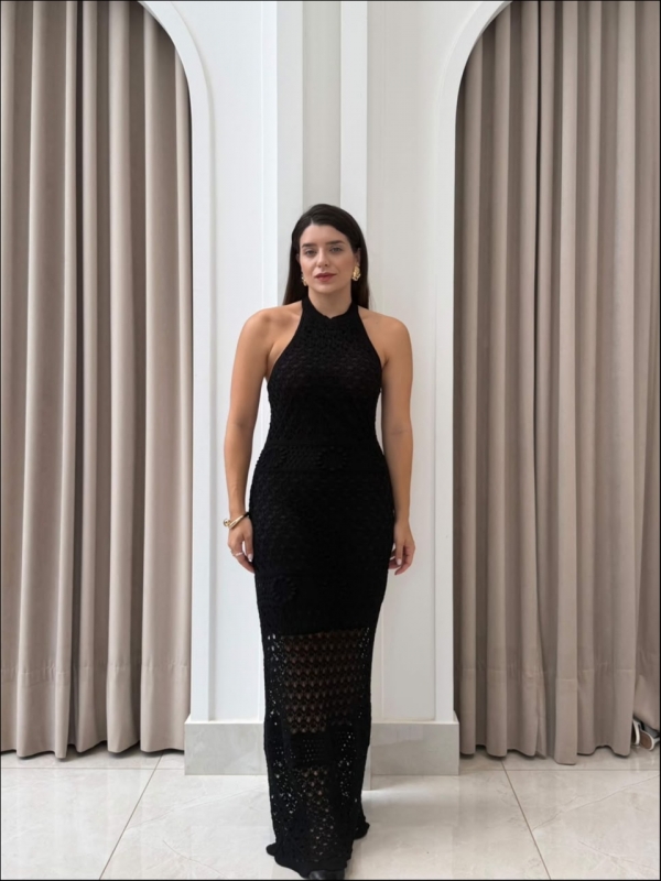 VESTIDO RENDADO BECCA - PRETO