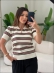 TSHIRT LISTRAS ARY - OFF WHITE/ VERMELHO/ VERDE