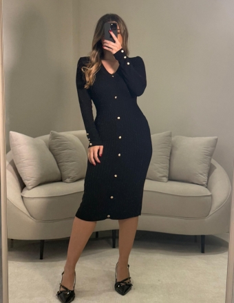 VESTIDO CANELADO HALEY