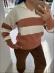 BLUSA POLO LISTRADA TELMA - OFF WHITE/ BEGE NOVO