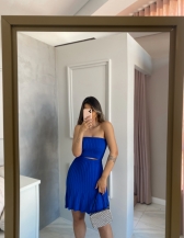 CONJUNTO TOP FAIXA ELIANA - Azul bic