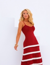 VESTIDO DUAS CORES MADALENA - Vermelho cherry com branco