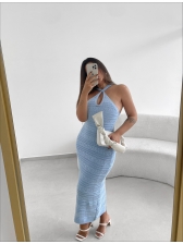 VESTIDO RENDADO GLÓRIA - AZUL BEBE