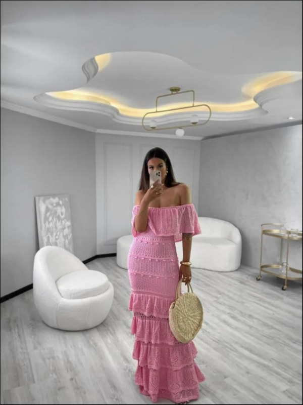 VESTIDO MYKONOS RAYON - Rosa prisma