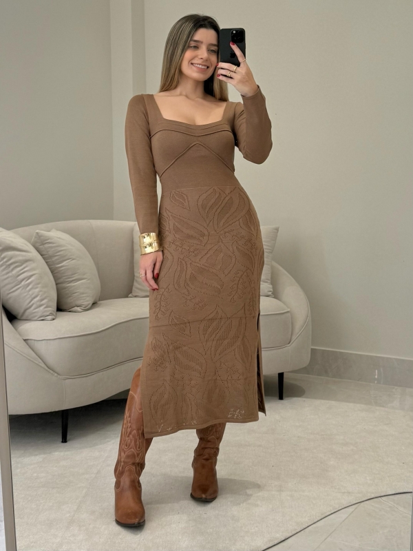 VESTIDO SAMANTHA - Caqui