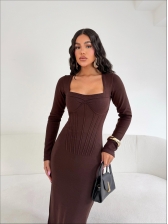 VESTIDO CLAIRE INVERNO - MARROM