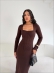 VESTIDO CLAIRE INVERNO - MARROM