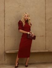 BLUSA BABADOS SUZY - Vermelho cherry