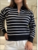 BLUSA LISTRADA KEITY - PRETO COM BRANCO