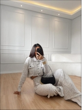 CONJUNTO MOUSSE JOSEFA - BRANCO MESCLA