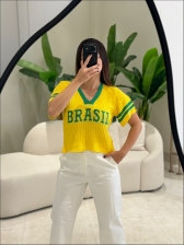 CROPPED NEW BRASIL - AMARELO
