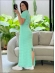VESTIDO POLO RENDADO - VERDE AGUA