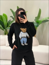 BLUSA MOUSSE URSO BRUNA - PRETO