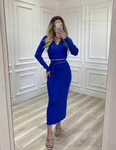 CONJUNTO TIRAS DUBAI - Azul bic