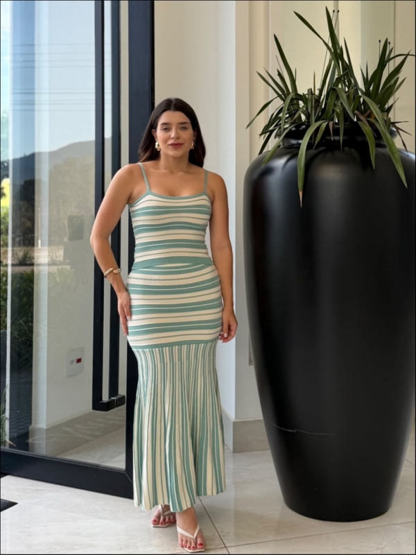 CONJUNTO POSITANO - LISTRADO - VERDE MENTA