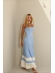 VESTIDO CARLOTA - OFF WHITE/ AZUL BEBE