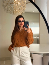 BLUSA TRANÇA MINEIA - FERRUGEM