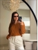 BLUSA TRANÇA MINEIA - FERRUGEM