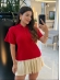 TSHIRT TRANÇA BIA - VERMELHO