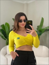 CROPPED SAMIRA BANDEIRA - VERDE LIMA