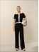 CONJUNTO LISTRAS LORENA - PRETO/OFF WHITE