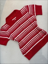 TSHIRT POLO LISTRAS - VERMELHO/OFF WHITE