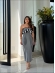VESTIDO LISTRADO CELINE - PRETO COM BRANCO