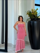 VESTIDO IPANEMA - VERMELHO/OFF WHITE