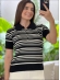 TSHIRT POLO LISTRAS - PRETO/OFF