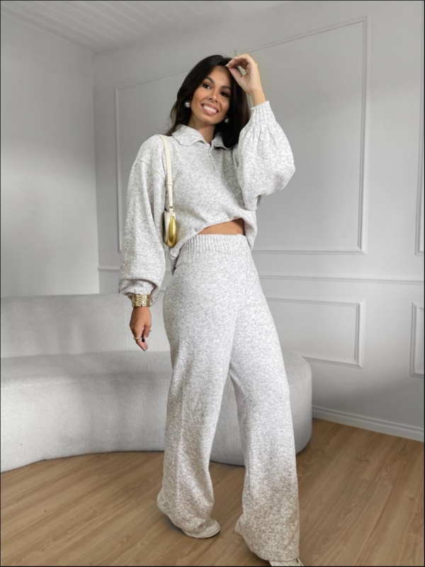 CONJUNTO MOUSSE LIGIA - BRANCO MESCLA