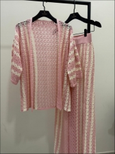 CONJUNTO SANTORINI - ROSA BEBÊ/ OFF WHITE