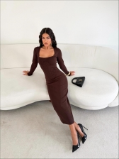 VESTIDO CLAIRE INVERNO - MARROM