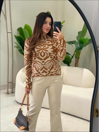 BLUSA JACARD MOUSSE