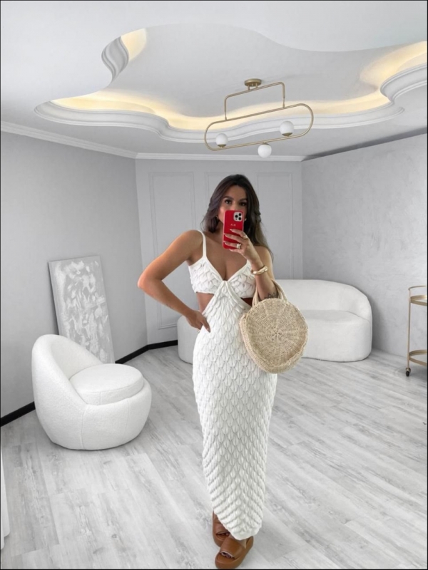 VESTIDO BALI RELEVO - BRANCO