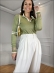BLUSA BICOLOR DECOTE COM ZIPER - VERDE MALVA