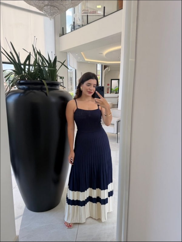 VESTIDO CARLOTA - AZUL MARINHO