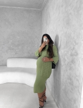 BLUSA RENDADA LILIAN - Verde malva