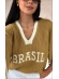 BLUSA AMPLA BRASIL LISA - MOSTARDA
