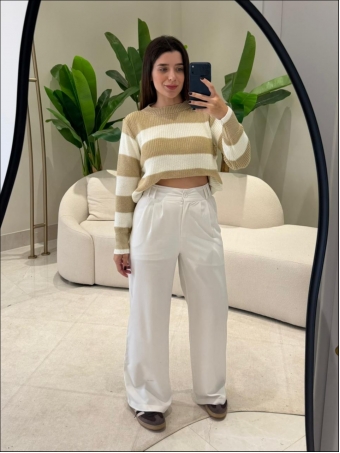 BLUSA LISTRADA PÉTALA