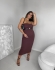 VESTIDO BETINA AVULSO - Marrom Canela - liso