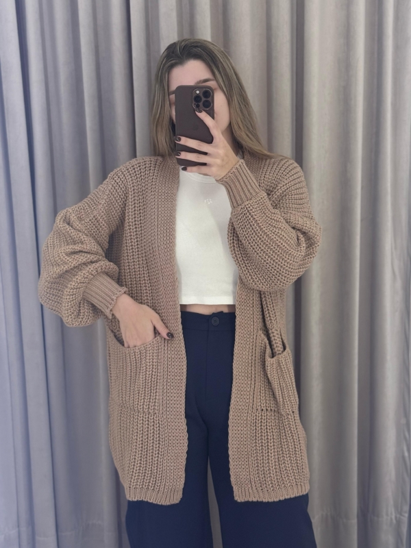 CARDIGAN ESMERALDA - Bege novo