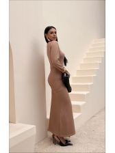 VESTIDO LONGO KIMBERLY - BEGE NOVO