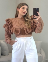 CROPPED BABADOS ROMA - Bege novo