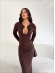 VESTIDO LONGO NAIARA - MARROM