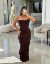 VESTIDO CLAIRE - Marrom