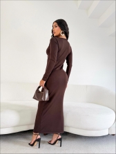VESTIDO LONGO NAIARA - MARROM