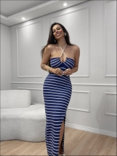 VESTIDO LISTRADO CAPRI - AZUL