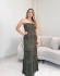 VESTIDO BABADOS GRÉCIA - Verde militar